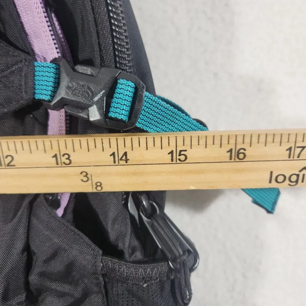 The North Face Borealis Flex Vent Backpack Book Bag Laptop Black Teal Purple